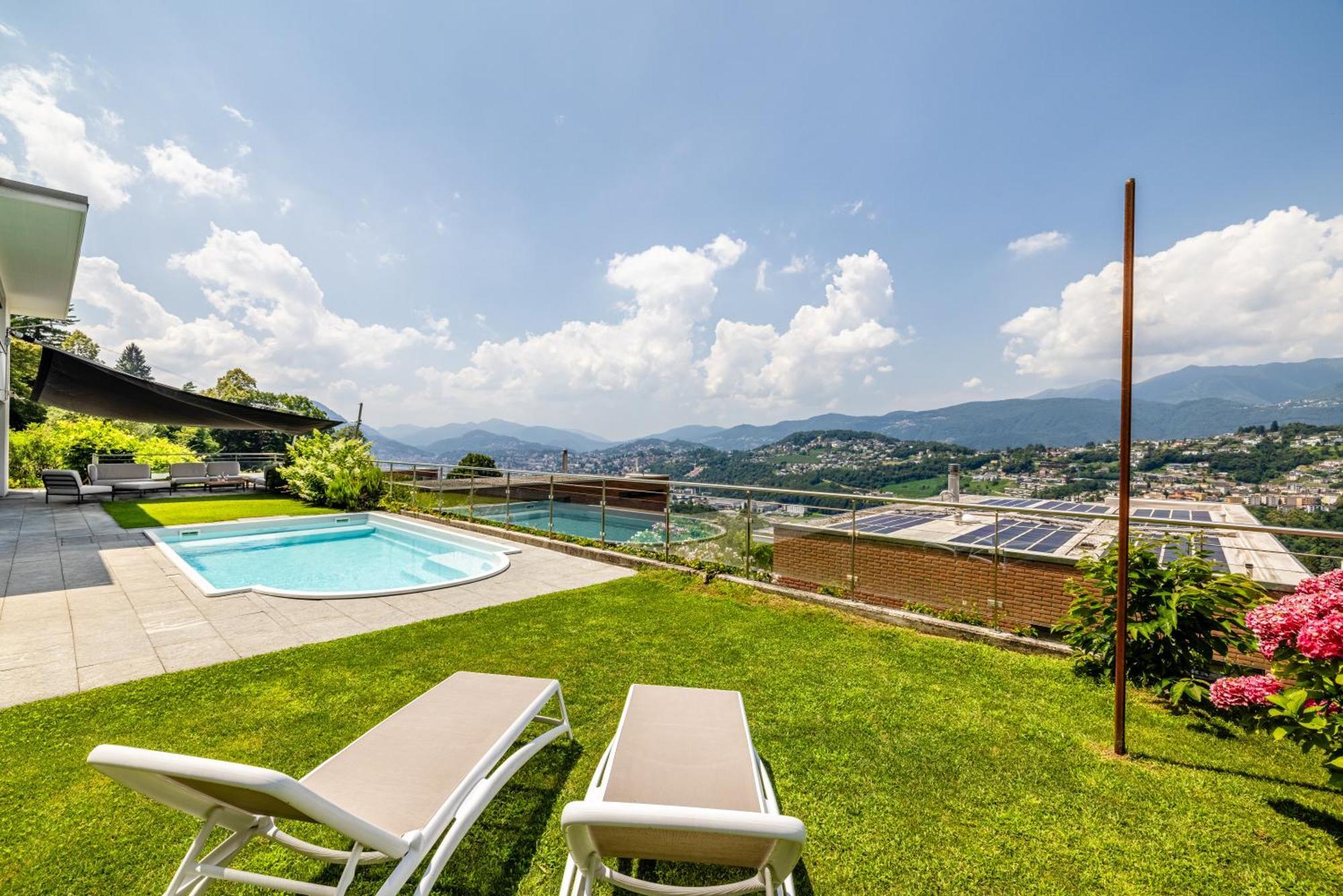 Villa Girandola With Private, Heated Pool Lugano Bagian luar foto