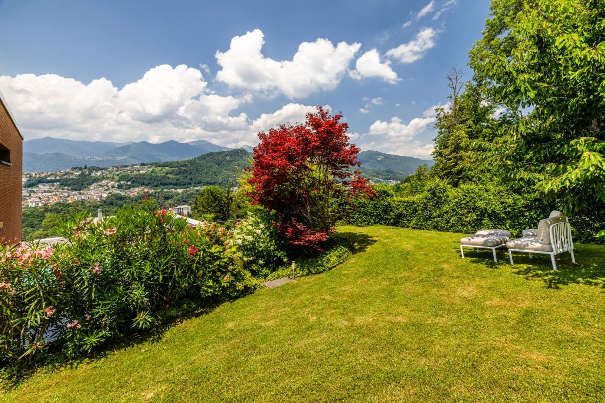 Villa Girandola With Private, Heated Pool Lugano Bagian luar foto
