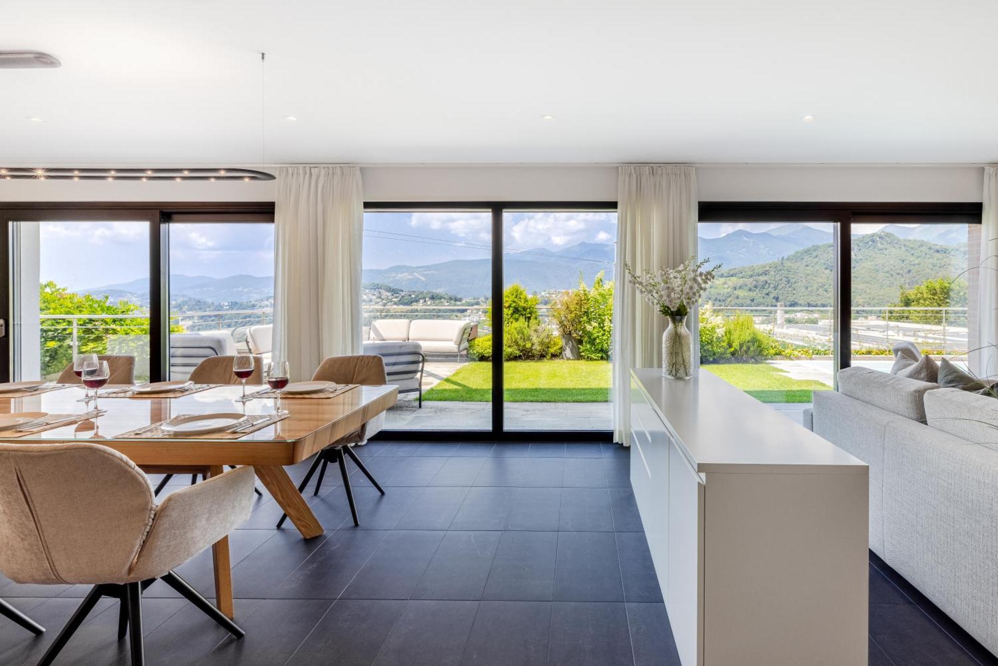 Villa Girandola With Private, Heated Pool Lugano Bagian luar foto